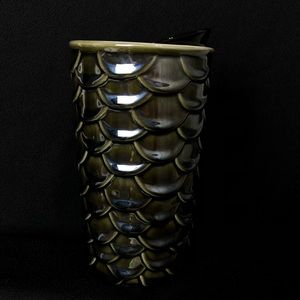 Starbucks blue / teal scaled travel cup